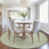 Piper Looms Chantille Border ACN1920 Sage Machine Washable Area Rug Round Lifestyle Image Feature