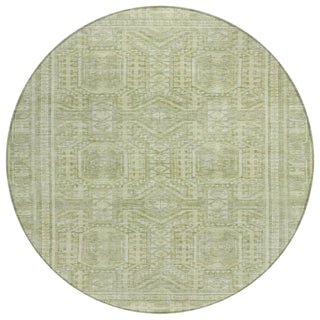 Piper Looms Chantille Border ACN1920 Sage Machine Washable Area Rug Round Main Image