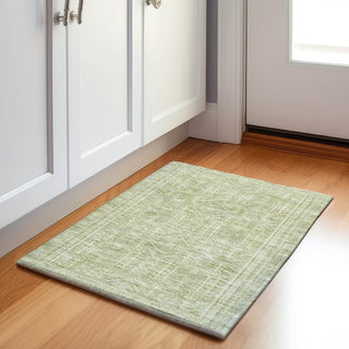 Piper Looms Chantille Border ACN1920 Sage Machine Washable Area Rug Scatter Lifestyle Image Feature