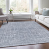 Piper Looms Chantille Border ACN1920 Sky Machine Washable Area Rug Lifestyle Image Feature