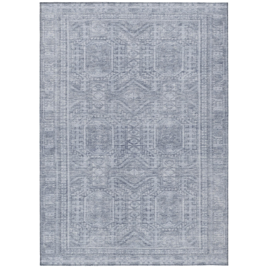 Piper Looms Chantille Border ACN1920 Sky Machine Washable Area Rug main image