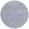Piper Looms Chantille Border ACN1920 Sky Machine Washable Area Rug Round Main Image