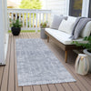 Piper Looms Chantille Border ACN1920 Sky Machine Washable Area Rug Runner Outdoor Lifestyle Image Feature
