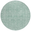 Piper Looms Chantille Border ACN1920 Teal Machine Washable Area Rug Round Main Image