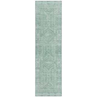 Piper Looms Chantille Border ACN1920 Teal Machine Washable Area Rug Runner Main Image