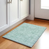 Piper Looms Chantille Border ACN1920 Teal Machine Washable Area Rug Scatter Lifestyle Image Feature