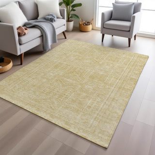 Piper Looms Chantille Border ACN1920 Wheat Machine Washable Area Rug Lifestyle Image Feature