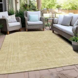 Piper Looms Chantille Border ACN1920 Wheat Machine Washable Area Rug Outdoor Lifestyle Image Feature