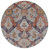 Piper Looms Chantille Panels ACN1921 Blue Machine Washable Area Rug Round Main Image