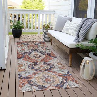 Piper Looms Chantille Panels ACN1921 Blue Machine Washable Area Rug Runner Outdoor Lifestyle Image Feature