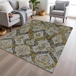 Piper Looms Chantille Panels ACN1921 Brown Machine Washable Area Rug Lifestyle Image Feature
