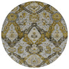Piper Looms Chantille Panels ACN1921 Brown Machine Washable Area Rug Round Main Image