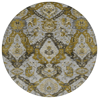 Piper Looms Chantille Panels ACN1921 Brown Machine Washable Area Rug Round Main Image