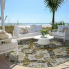 Piper Looms Chantille Panels ACN1921 Brown Machine Washable Area Rug Round Outdoor Lifestyle Image Feature