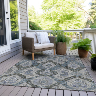 Piper Looms Chantille Panels ACN1921 Gray Machine Washable Area Rug Outdoor Lifestyle Image Feature