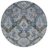 Piper Looms Chantille Panels ACN1921 Gray Machine Washable Area Rug Round Main Image
