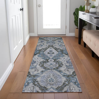 Piper Looms Chantille Panels ACN1921 Gray Machine Washable Area Rug Runner Lifestyle Image Feature