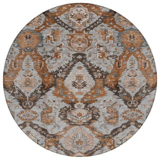 Piper Looms Chantille Panels ACN1921 Paprika Machine Washable Area Rug Round Main Image