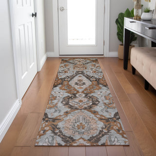 Piper Looms Chantille Panels ACN1921 Paprika Machine Washable Area Rug Runner Lifestyle Image Feature