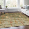 Piper Looms Chantille Floral ACN1922 Aloe Machine Washable Area Rug Lifestyle Image Feature