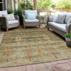 Piper Looms Chantille Floral ACN1922 Aloe Machine Washable Area Rug Outdoor Lifestyle Image Feature