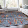 Piper Looms Chantille Floral ACN1922 Blue Machine Washable Area Rug Lifestyle Image Feature