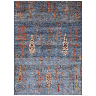 Piper Looms Chantille Floral ACN1922 Blue Machine Washable Area Rug main image