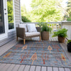 Piper Looms Chantille Floral ACN1922 Blue Machine Washable Area Rug Outdoor Lifestyle Image Feature
