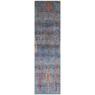 Piper Looms Chantille Floral ACN1922 Blue Machine Washable Area Rug Runner Main Image