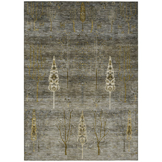 Piper Looms Chantille Floral ACN1922 Pewter Machine Washable Area Rug main image