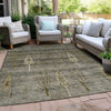 Piper Looms Chantille Floral ACN1922 Pewter Machine Washable Area Rug Outdoor Lifestyle Image Feature