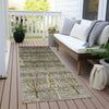 Piper Looms Chantille Floral ACN1922 Pewter Machine Washable Area Rug Runner Outdoor Lifestyle Image Feature
