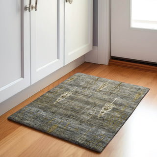 Piper Looms Chantille Floral ACN1922 Pewter Machine Washable Area Rug Scatter Lifestyle Image Feature