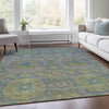 Piper Looms Chantille Panels ACN1923 Blue Machine Washable Area Rug Lifestyle Image Feature