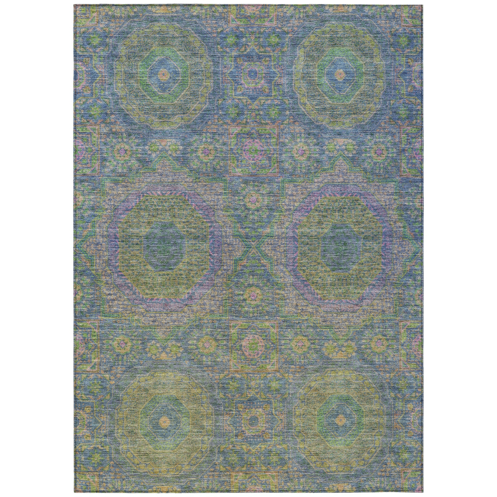 Piper Looms Chantille Panels ACN1923 Blue Machine Washable Area Rug main image