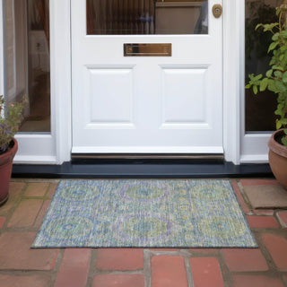 Piper Looms Chantille Panels ACN1923 Blue Machine Washable Area Rug Scatter Outdoor Lifestyle Image Feature