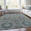Piper Looms Chantille Panels ACN1923 Green Machine Washable Area Rug Lifestyle Image Feature