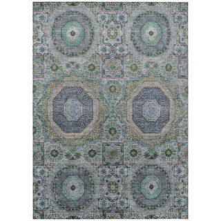 Piper Looms Chantille Panels ACN1923 Green Machine Washable Area Rug main image