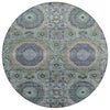 Piper Looms Chantille Panels ACN1923 Green Machine Washable Area Rug Round Main Image