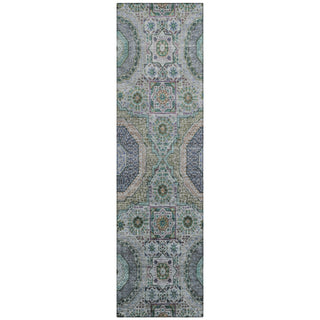 Piper Looms Chantille Panels ACN1923 Green Machine Washable Area Rug Runner Main Image