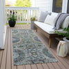 Piper Looms Chantille Panels ACN1923 Green Machine Washable Area Rug Runner Outdoor Lifestyle Image Feature
