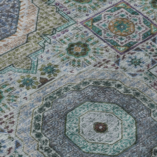 Piper Looms Chantille Panels ACN1923 Green Machine Washable Area Rug Swatch Image