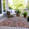 Piper Looms Chantille Panels ACN1923 Pink Machine Washable Area Rug Outdoor Lifestyle Image Feature