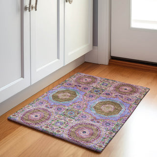 Piper Looms Chantille Panels ACN1923 Pink Machine Washable Area Rug Scatter Lifestyle Image Feature