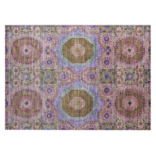 Piper Looms Chantille Panels ACN1923 Pink Machine Washable Area Rug Scatter Main Image