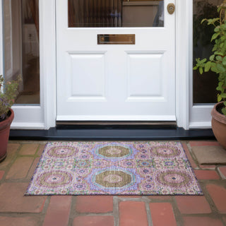 Piper Looms Chantille Panels ACN1923 Pink Machine Washable Area Rug Scatter Outdoor Lifestyle Image Feature