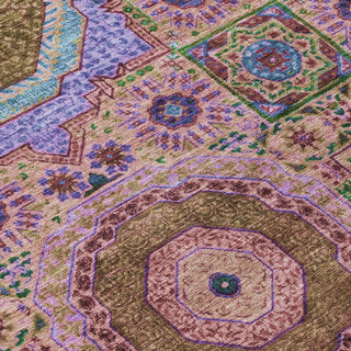 Piper Looms Chantille Panels ACN1923 Pink Machine Washable Area Rug Swatch Image