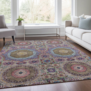 Piper Looms Chantille Panels ACN1923 Purple Machine Washable Area Rug Lifestyle Image Feature