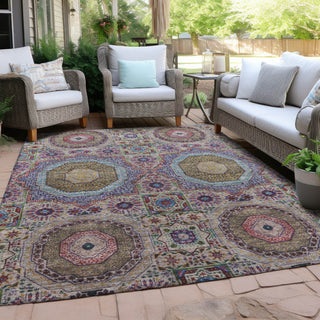 Piper Looms Chantille Panels ACN1923 Purple Machine Washable Area Rug Outdoor Lifestyle Image Feature