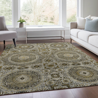 Piper Looms Chantille Panels ACN1923 Taupe Machine Washable Area Rug Lifestyle Image Feature